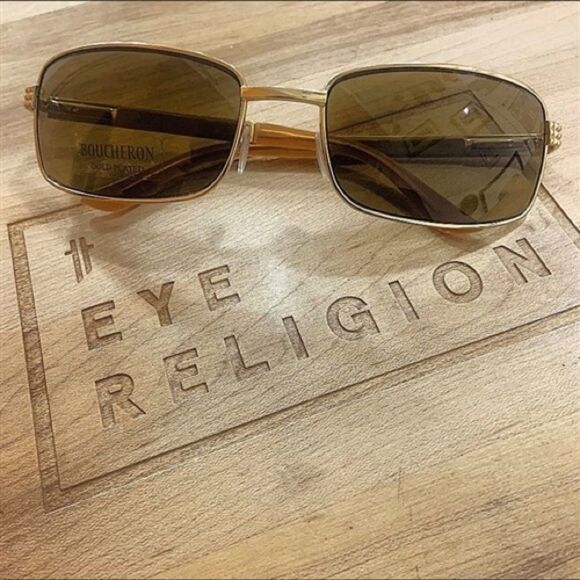 Boucheron 44 Gold Plated Vintage Sunglasses - Picture 1 of 3